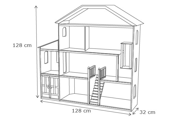 Het formaat van de poppenhuis