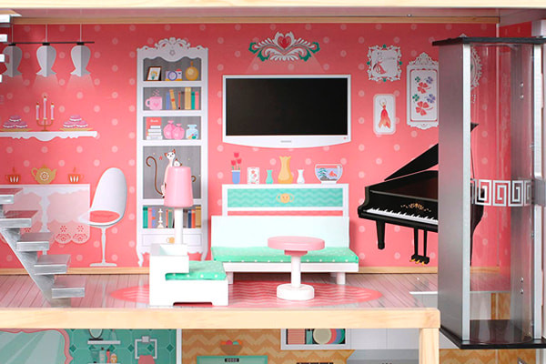 Woonkamer op de middelste etage