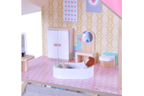 Lekker ontspannen in de gemeubileerde badkamer.