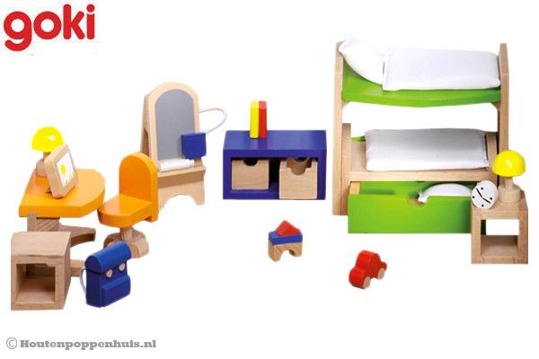 Kinderkamer met stapelbed van Goki.