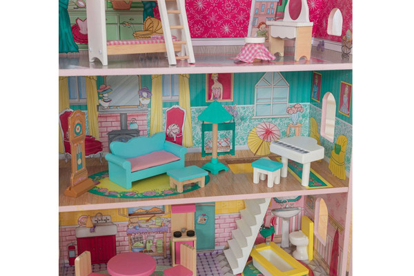 Speel met je poppen in alle vijf charmant gedecoreerde kamers.