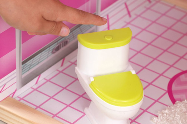 Wc met doorspoel geluid.